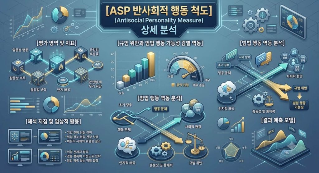 MMPI-2 ASP(반사회적 행동) 내용 척도의 규범 위반과 범법 행동 가능성 감별 구조 시각화
