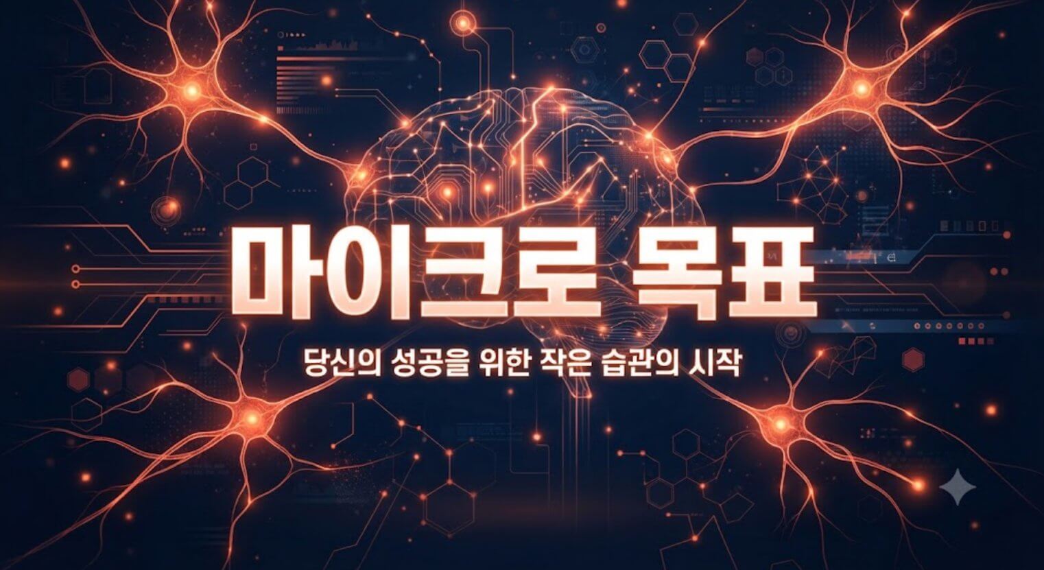 마이크로 목표 글귀가 적힌 감각적인 블로그 메인 썸네일 디자인