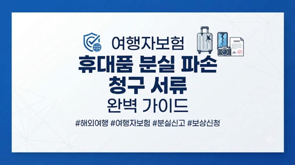 여행자보험 휴대품 분실 파손 청구 서류 완벽 가이드 썸네일 이미지